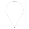 14K White Gold Diamond Halo Pendant Necklace - 0.54 ct