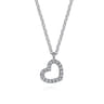14K White Gold Diamond Heart Pendant Necklace - 0.07 ct