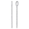 14K White Gold Diamond Huggie Drop Earrings - 0.8 ct