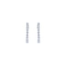 14K White Gold Diamond Huggie Earrings in 15mm - 0.08 ct