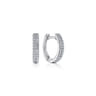 14K White Gold Diamond Huggie Earrings - 0.25 ct