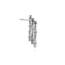 14K White Gold Diamond Illusion Pear Ear Climber Chandelier Earrings - 0.75 ct