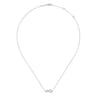14K White Gold Diamond Infinity Heart Pendant Necklace - 0.08 ct