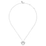 14K White Gold Diamond Infinity Heart Pendant Necklace - 0.5 ct