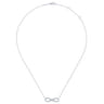 14K White Gold Diamond Infinity Symbol Pendant Necklace - 0.35 ct