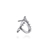14K White Gold Diamond J-Hoop Earrings - 0.9 ct