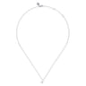 14K White Gold Diamond J Initial Pendant Necklace - 0.05 ct