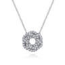 14K White Gold Diamond Knot Pendant Necklace - 0.7 ct