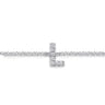 14K White Gold Diamond L Initial Chain Bracelet - 0.04 ct