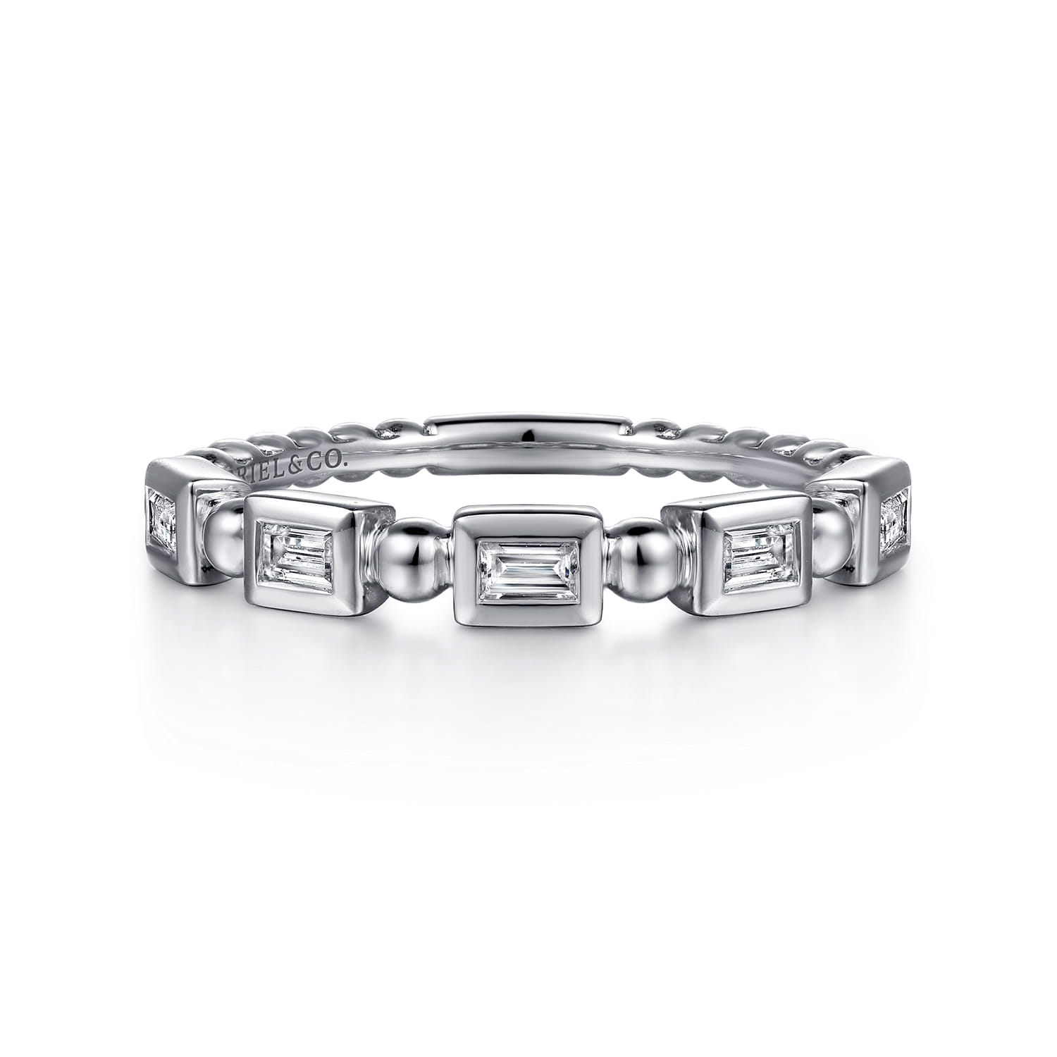 14K White Gold Diamond Ladies Ring - 0.18 ct - Shot 1