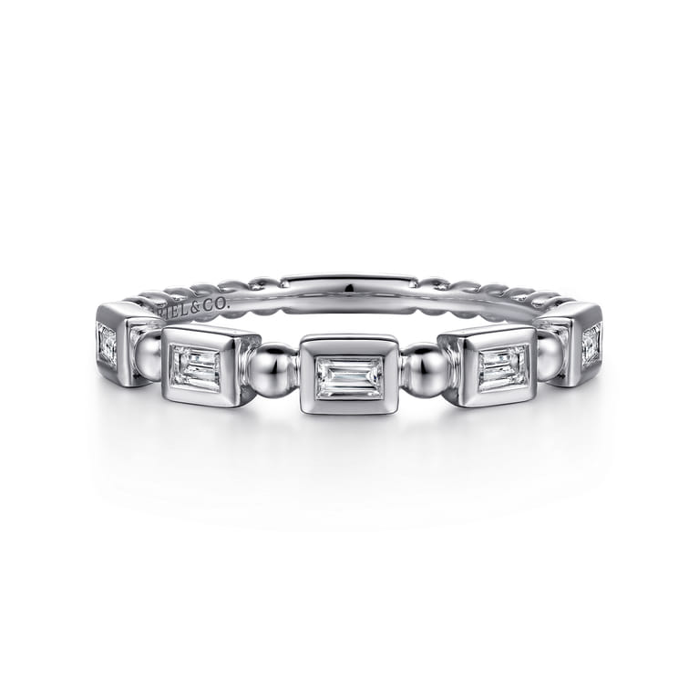 14K White Gold Diamond Ladies Ring - 0.18 ct - Shot 1
