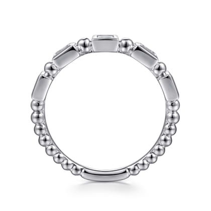 14K White Gold Diamond Ladies Ring