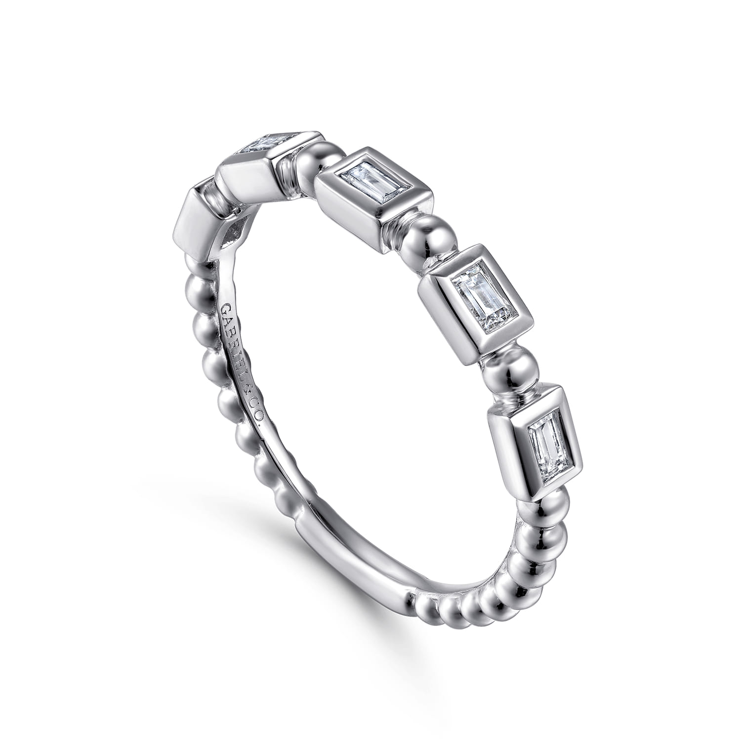 14K White Gold Diamond Ladies Ring - 0.18 ct - Shot 3