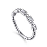 14K White Gold Diamond Ladies Ring - 0.18 ct