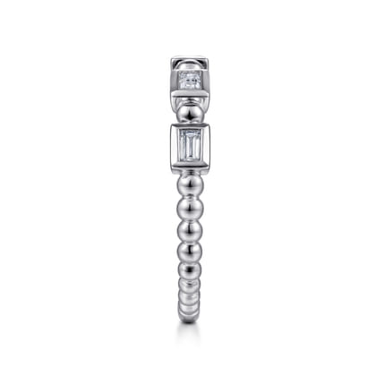 14K White Gold Diamond Ladies Ring