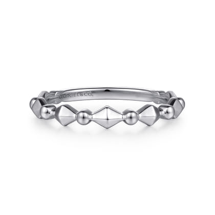 14K White Gold Diamond Ladies Ring