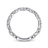 14K White Gold Diamond Leaf Ring - 0.4 ct