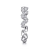 14K White Gold Diamond Leaf Ring - 0.4 ct