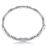 14K White Gold Diamond Link Bangle - 1.5 ct