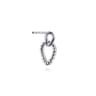 14K White Gold Diamond Link Stud Drop Earrings - 0.38 ct