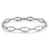 14K White Gold Diamond Link Tennis Bracelet - 1.51 ct