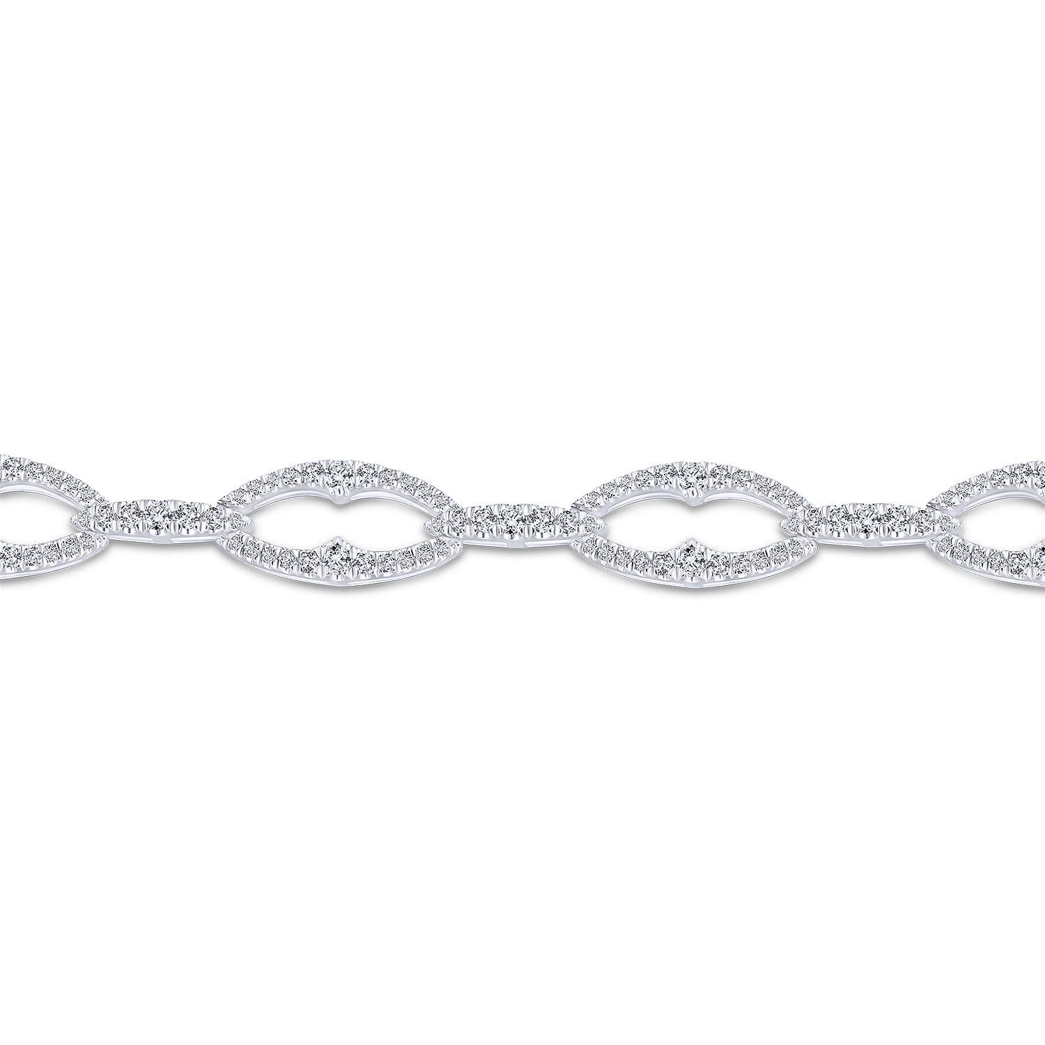 14K White Gold Diamond Link Tennis Bracelet - 1.51 ct - Shot 2