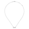 14K White Gold Diamond Love Necklace