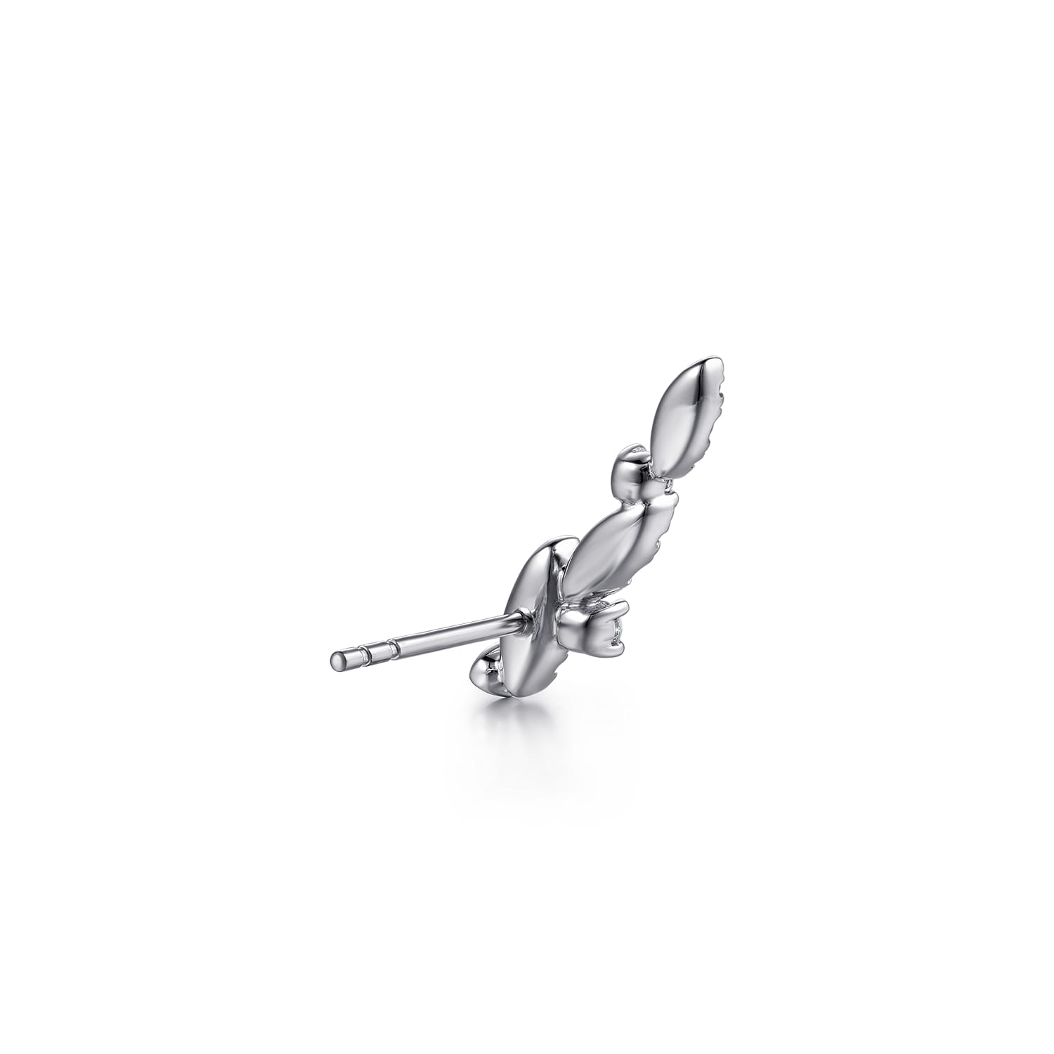 14K White Gold Diamond Marquise Ear Climber Earrings - 0.5 ct - Shot 2