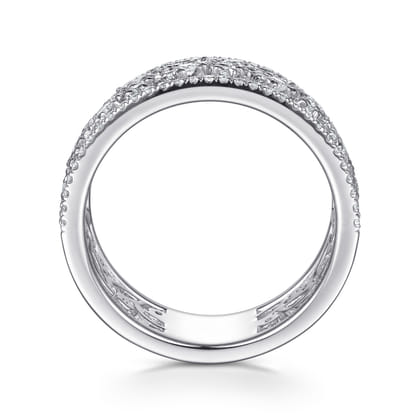14K White Gold Diamond Marquise Easy Stackable Ring
