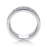 14K White Gold Diamond Marquise Easy Stackable Ring - 0.65 ct