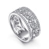 14K White Gold Diamond Marquise Easy Stackable Ring - 0.65 ct