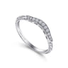14K White Gold Diamond Matching Wedding Band - 0.09 ct