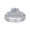 14K White Gold Diamond Matching Wedding Band - 0.09 ct