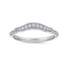 14K White Gold Diamond Matching Wedding Band - 0.09 ct