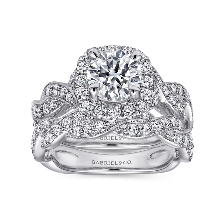 14K White Gold Diamond Matching Wedding Band - 0.4 ct - Shot 3