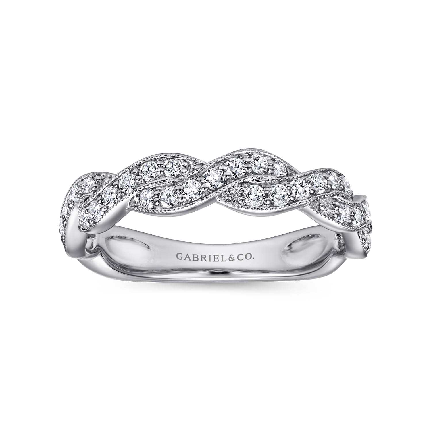 14K White Gold Diamond Matching Wedding Band - 0.4 ct - Shot 4