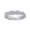 14K White Gold Diamond Matching Wedding Band - 0.4 ct