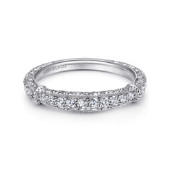 14K White Gold Diamond Matching Wedding Band