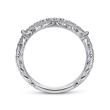 14K White Gold Diamond Matching Wedding Band