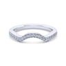 14K White Gold Diamond Matching Wedding Band - 0.16 ct