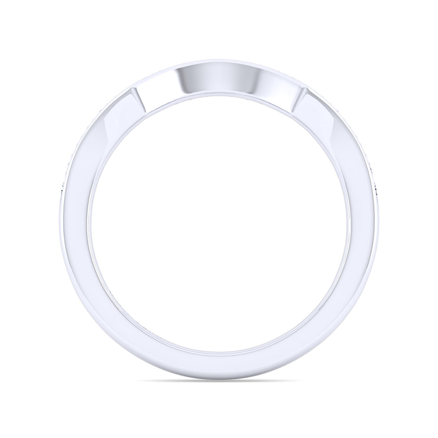 14K White Gold Diamond Matching Wedding Band - 0.16 ct - Shot 2