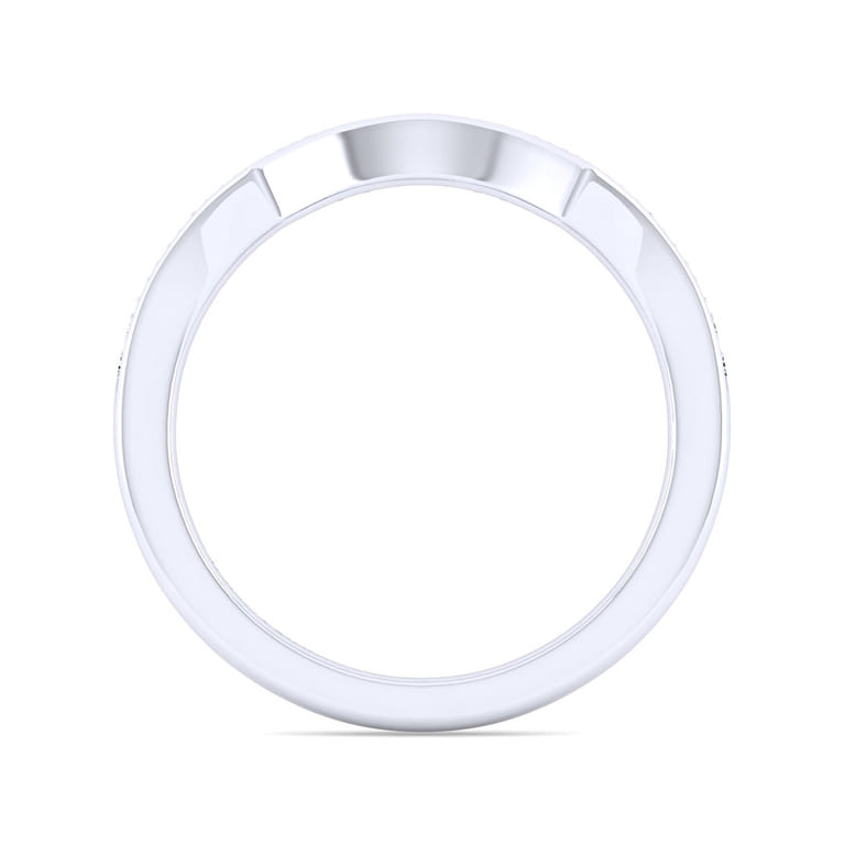 14K White Gold Diamond Matching Wedding Band - 0.16 ct - Shot 2