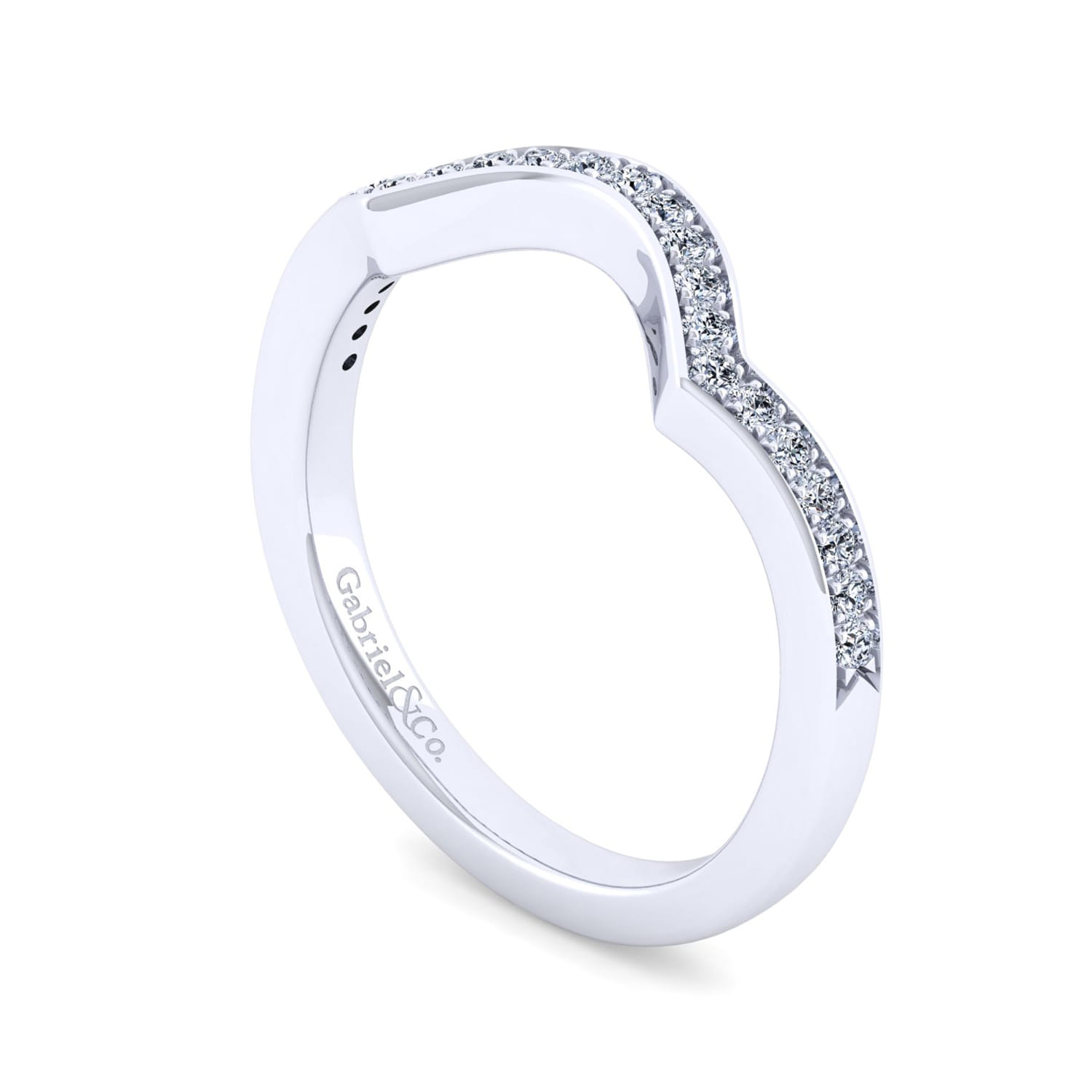 14K White Gold Diamond Matching Wedding Band - 0.16 ct - Shot 3