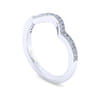 14K White Gold Diamond Matching Wedding Band - 0.16 ct