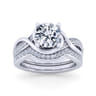 14K White Gold Diamond Matching Wedding Band - 0.16 ct