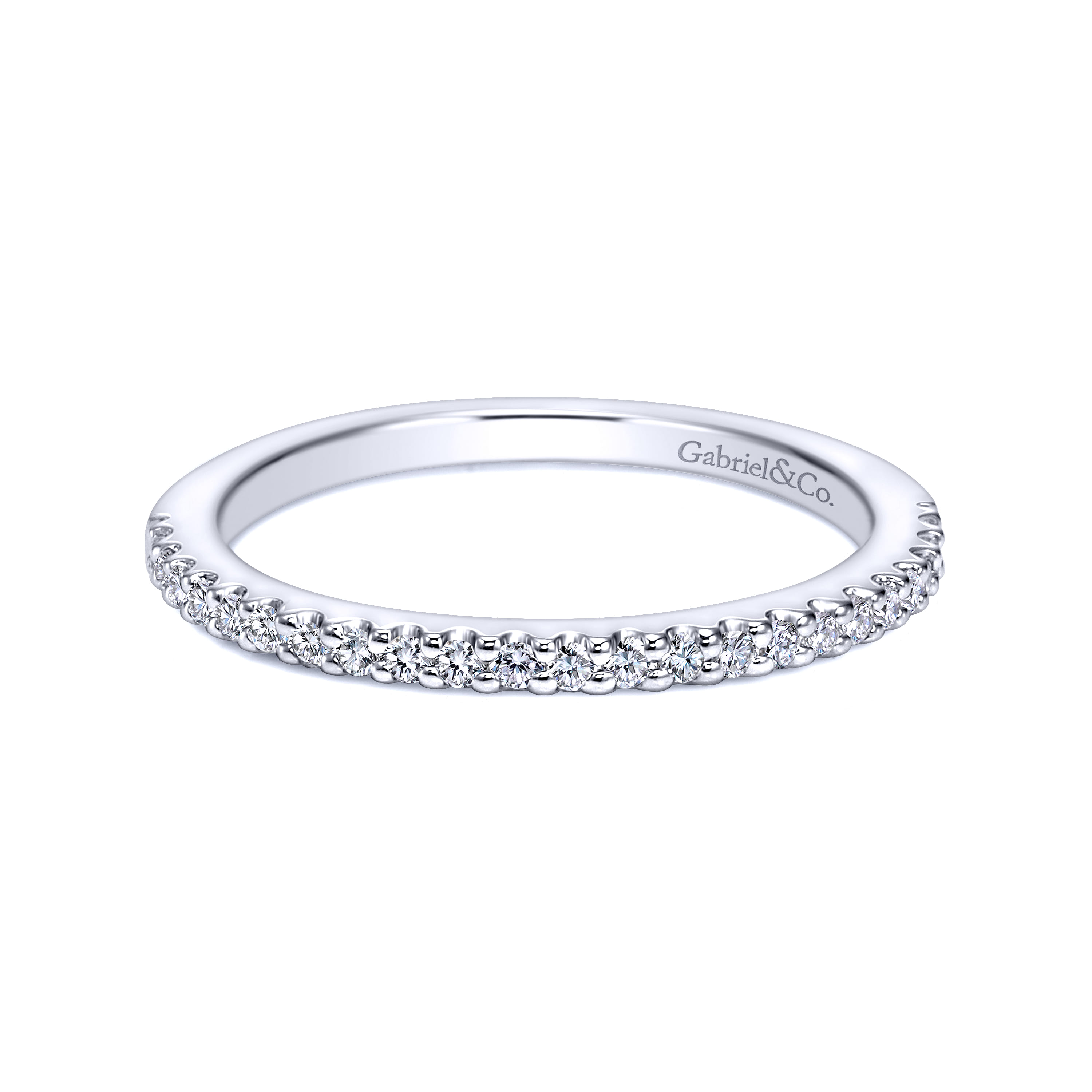 14K White Gold Diamond Matching Wedding Band - 0.23 ct - Shot 1