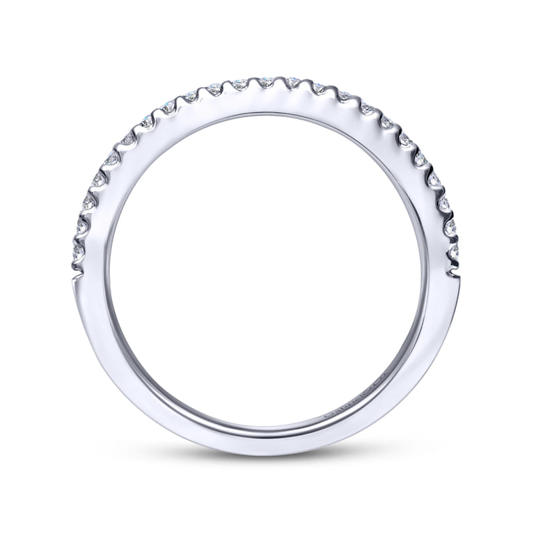 14K White Gold Diamond Matching Wedding Band - 0.23 ct - Shot 2