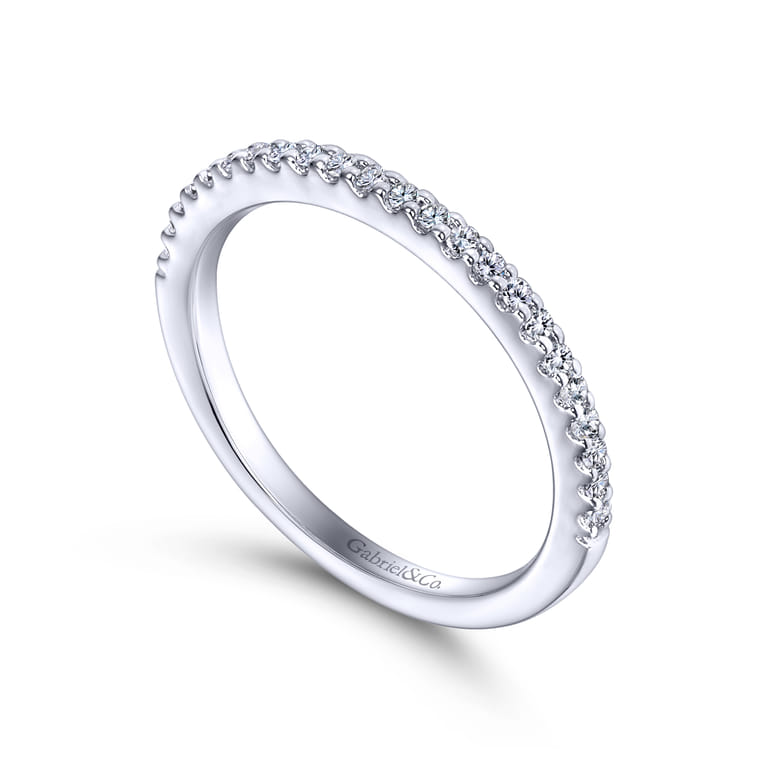 14K White Gold Diamond Matching Wedding Band - 0.23 ct - Shot 3