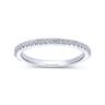 14K White Gold Diamond Matching Wedding Band - 0.23 ct
