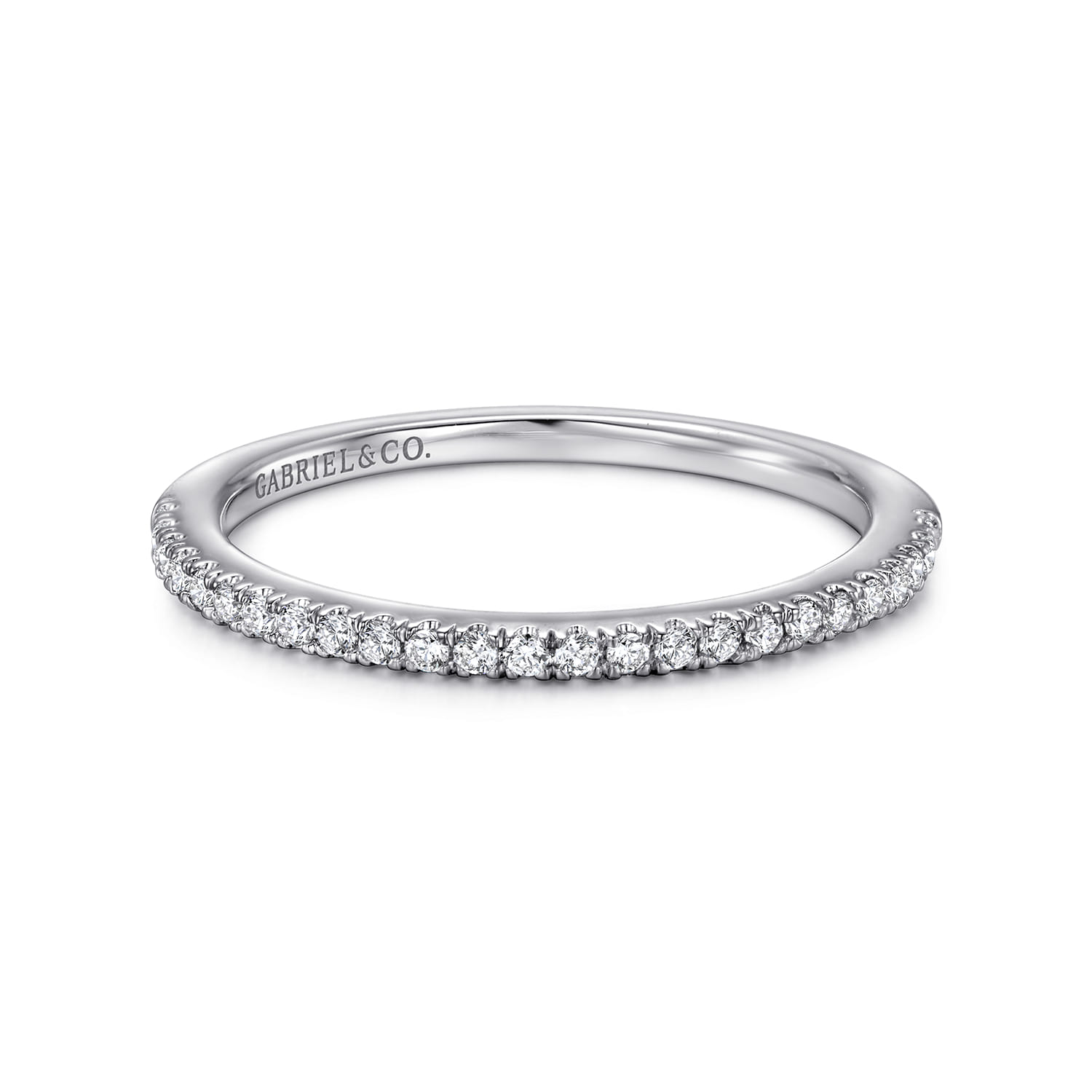 14K White Gold Diamond Matching Wedding Band - 0.15 ct - Shot 1